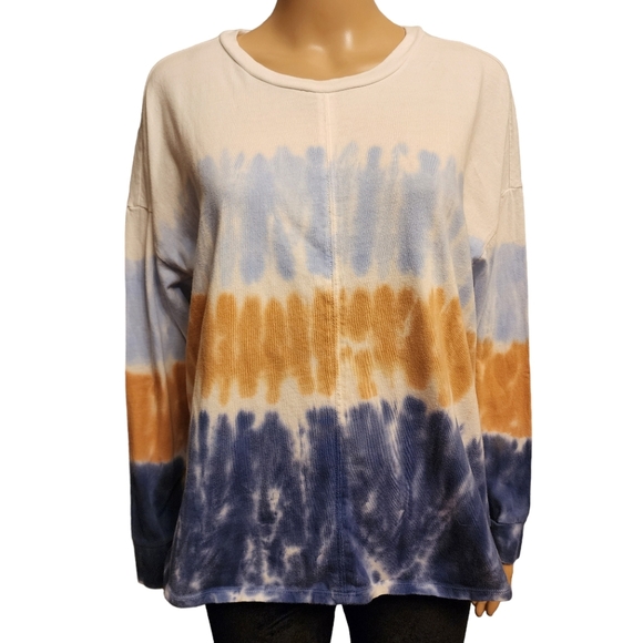 Madewell Delancy Dip Tie-Dye Long Sleeve Shirt Size M - Picture 3 of 11